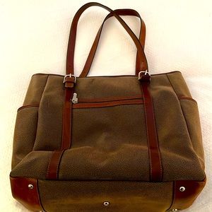 Jack Georges leather computer tote
